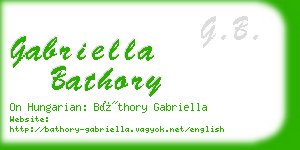 gabriella bathory business card